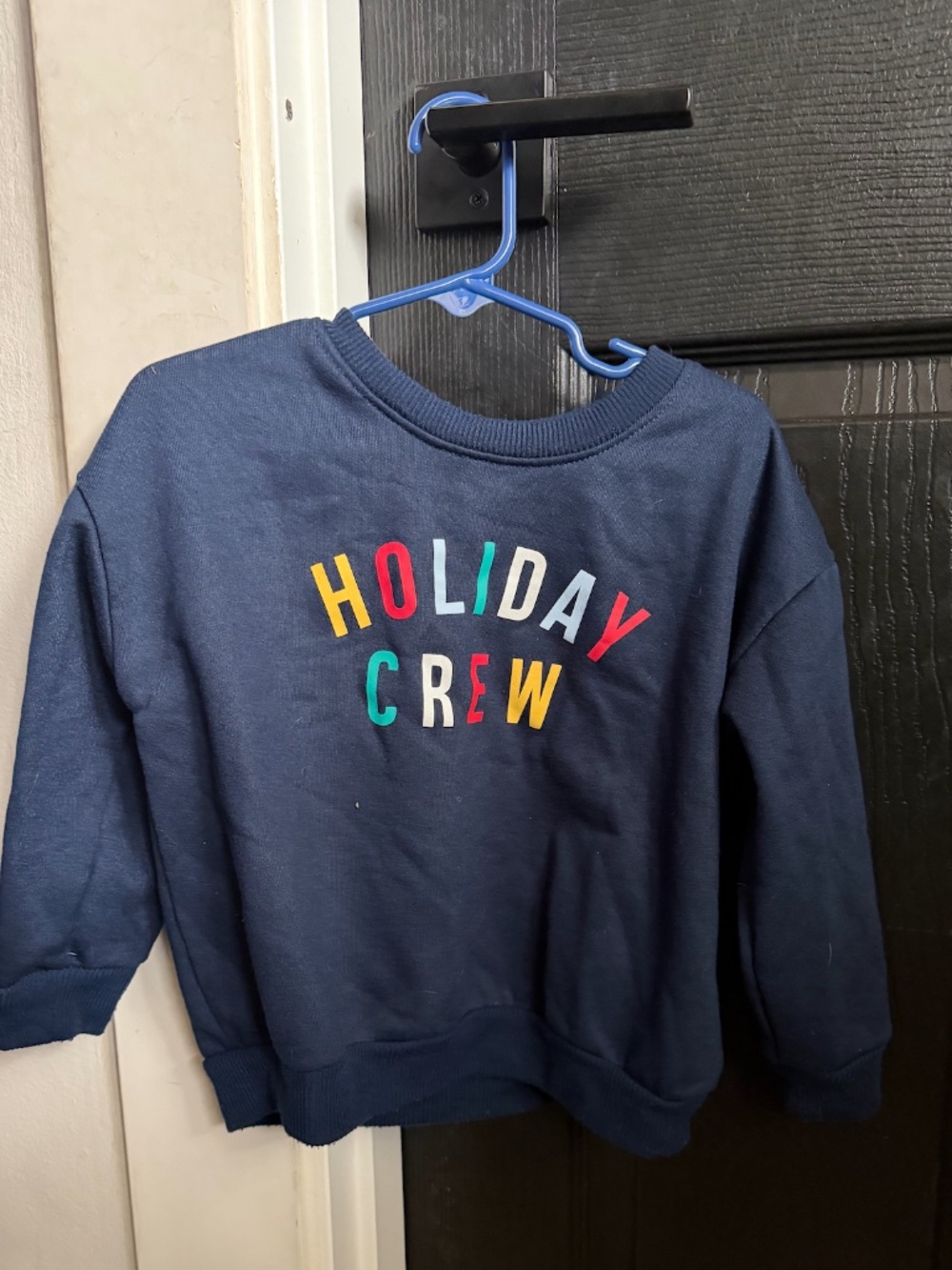 Cat & Jack Toddler Sweatshirt Holiday Crew Graphic Navy‎ 4T